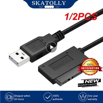 1/2 шт. Ноутбук USB 2.0 naar Mini Sata II 7 + 6 13Pin Адаптер Конвертер Кабель для ноутбука /DVD ROM Тонкий привод Шнур для передачи данных