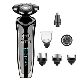 1 комплект Серебряная мужская электробритва USB перезаряжаемая профессиональная машинка для стрижки волос Hair Clipper для бритья взрослых мужчин