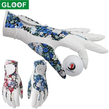 1 пара женских перчаток для гольфа, розовые, из микроволокна, дышащие, противоскользящие, для левой и правой руки, спортивные перчатки для женщин