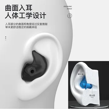 1 пара силиконовых водонепроницаемых защитных ушей для плавания душа в коробке для защиты взрослых от попадания воды спиральные затычки для ушей