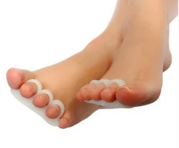 1 пара силиконовых гелевых разделителей для пальцев ног, выпрямитель для коррекции, Ортопедические плюсневые кольца, обувь для ухода за ногами, подушечки для ног