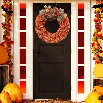 1 шт. Осенние венки на День Благодарения, тыквенный венок для входной двери фермерского дома с декором из кленовых листьев