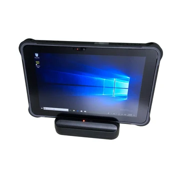 10,1-дюймовый промышленный планшетный ПК Intel Z8350 Windows 10 Pro со сканером штрих-кодов 1D / 2D и док-станцией