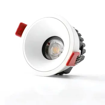 10 Вт COB Светодиодный светильник с регулируемой яркостью AC85-265V Встраиваемый светодиодный точечный светильник Потолочный светильник для внутреннего освещения Белый корпус