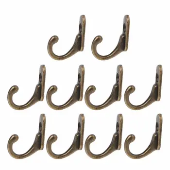 10 шт. Антикварные настенные крючки, держатель для ключей, вешалка для писем, цинковый сплав