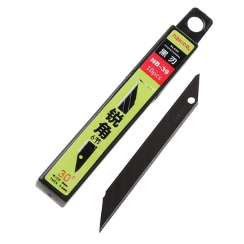 10шт сменных лезвий для бритвы с защелкой под углом 30 °, 9-миллиметровое лезвие для бритья, универсальный нож T 63HD