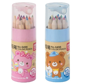 12 шт./лот, мини-12-цветной цветной карандаш для детского рисования, QB00011