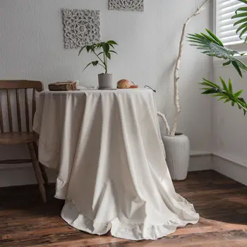1380556 Ветровая скатерть для домашнего чайного стола хлопчатобумажная льняная прямоугольная простая скатерть коврик для стола