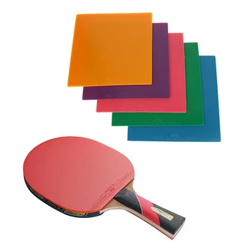 1шт 16,5 *16,5 см Красочный радужный резиновый лист для настольного тенниса Резина для пинг-понга с губкой высокой плотности 2,0 мм для тренировок