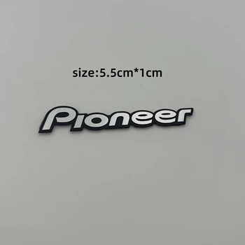 2 / 4шт 3D металлическая эмблема pioneer Aluminum на рулевом колесе автомобиля, аудио динамик, автомобильные наклейки, значок для укладки автомобиля, украшение логотипа