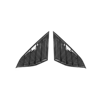 2 ШТ Задняя боковая вентиляция автомобиля Четверть окна Жалюзи Крышка затвора из углеродного волокна Цвет ABS для Honda Accord 2018-2022