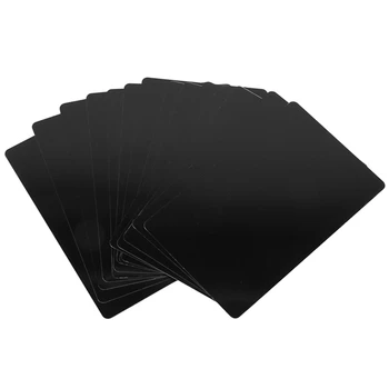 200 ШТ. Металлическая Визитная карточка с гравировкой из черного алюминиевого сплава, Бланк Визитной карточки для делового визита толщиной 0,2 мм
