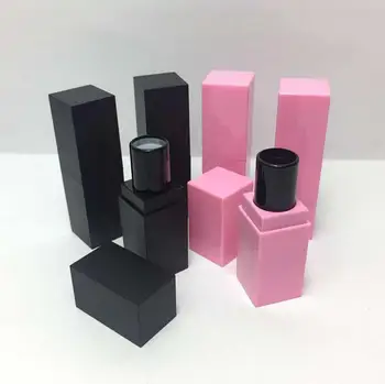 200шт пустой пластиковый тюбик для губной помады, черная внешняя квадратная форма, внутренний тюбик для губной помады своими руками, диаметр внутренней чашки 12 мм
