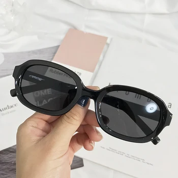 2022 Вогнутые Овальные Солнцезащитные очки для женщин Роскошного бренда, Дизайнерские Модные Черные Винтажные Солнцезащитные Очки, Женские Классические Солнцезащитные очки для улицы