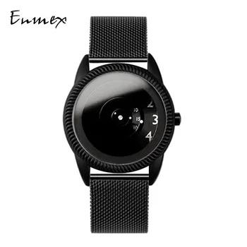 2023 Наручные часы Enmex в креативном стиле со стальным ремешком, правда в художественной литературе, специальные дизайнерские диски, стрелки, модные повседневные кварцевые часы