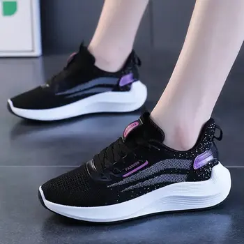 2023 Новая женская обувь для шоссейных бегов, дышащие повседневные кроссовки на шнуровке, комфортные спортивные легкие кроссовки для тренировок Zapatillas
