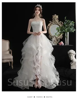 2023 новое Элегантное Свадебное платье трапециевидной формы для женщин, свадебное платье с рукавом 
