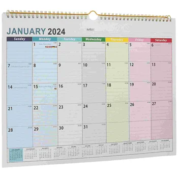 2024-2025 Настенный Календарь Висит Расписание С января 2024 по июнь 2025 Планировщик стола Новый Год Домашний Офис