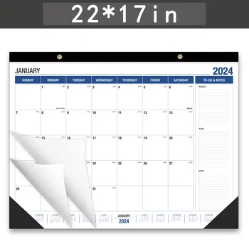 2024-25 Английский Большой календарь 18 месяцев Настенный календарь Простой письменный стол Офисные канцелярские принадлежности