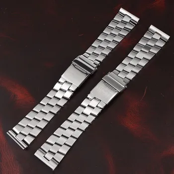 24-мм твердый ремешок из нержавеющей стали для часов Breitling Ремешок для часов Ремешок с прямым концом Браслет на запястье Серебряная застежка с логотипом