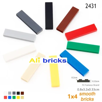 25шт 1x4 Образовательный творческий размер MOC DIY 2431 Строительные блоки Фигурная керамическая плитка Кирпичи Гладкие плоские плитки Игрушки для детей
