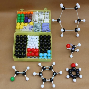 267 шт./лот Набор молекулярных моделей ZX-1004 Kit-Общая и органическая химия для школьных лабораторных исследований