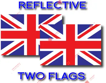 2x Забавных автомобильных стикера, СВЕТООТРАЖАЮЩИЕ Наклейки с Флагом Соединенного КОРОЛЕВСТВА, британский ЮНИОН ДЖЕК, СДЕЛАНО В США