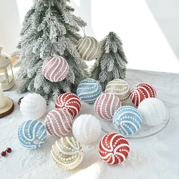 2ШТ, шар для украшения Рождественской елки, Пудровый шар, Рождественское Подвесное украшение, 8 см, Подвесной шар, Рождественское украшение