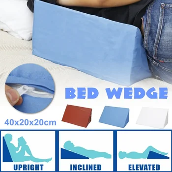 3-Цветная Ортопедическая кровать с кислотным рефлюксом, клиновидная подушка, Мягкая Кожаная губка, подушка для подъема задней части ног, Треугольная Наволочка, постельное белье