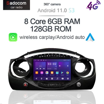 360 Камера Android 10 Автомобильный мультимедийный Плеер Для BMW Mini Cooper S R50 R52 R53 2000-2006 Навигация GPS 4G LTE Стерео 2din Радио