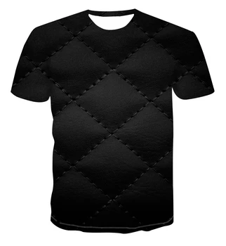 3D Новая модная футболка с короткими рукавами, дышащая мужская футболка с круглым вырезом, простая цветная рубашка с геометрическим квадратом