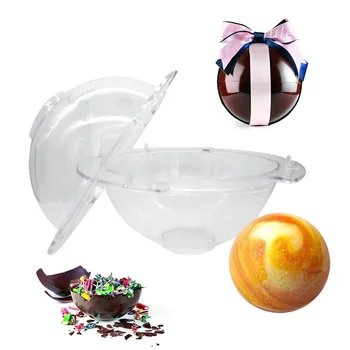 3D Формы для торта Planet, формы для шоколада, пластиковые прозрачные круглые полые шарики, украшения для конфетных коробок для выпечки, форма для муссового торта
