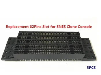 5 шт. Сменный слот 62Pins для консоли-клона SNES