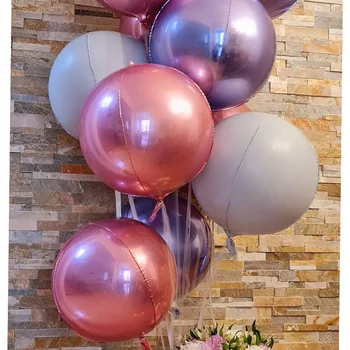 5шт 22-дюймовых гелиевых шаров из фольги из розового золота 4D Для свадьбы, Дня рождения, новогоднего декора, воздушных шаров, надувных игрушек для детей