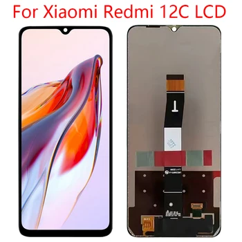 6,71 Дюйма для Xiaomi Redmi 12C 22120RN86C Замена ЖК-дисплея с сенсорным цифровым преобразователем в сборе/с рамкой