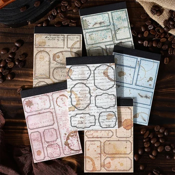 6 упаковок /ЛОТ Серия Coffee Diary cute lovely creative decoration Бумажный блокнот 