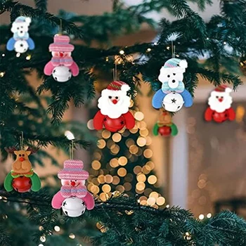 8 Предметов рождественских украшений, колокольчики, украшения, подвешенные на рождественскую елку-Украшения для рождественской двери, товары для дома и вечеринок