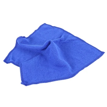 80шт Впитывающее полотенце из микрофибры для мытья автомобиля, дома, кухни, чистая тряпка для мытья Синий