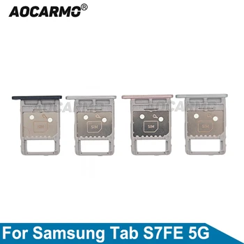 Aocarmo для Samsung Galaxy Tab S7 FE 5G T736B Лоток для sim-карт Держатель слота microSD Запасные части