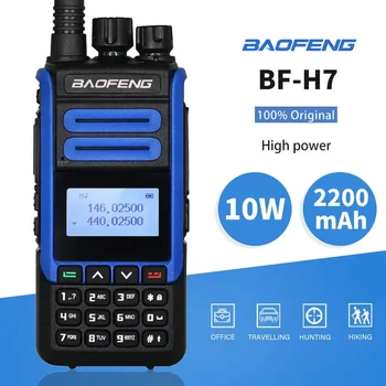 BaoFeng BF-H7 Мощная Портативная Рация 10 Вт Портативный CB Радио FM-Трансивер Двухдиапазонный Двухсторонний Радиоприемник с Батареей Для Охоты В Лесу