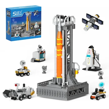 BuildMoc высокотехнологичный Космический Запуск SLS Artemis Rocket Набор Строительных Блоков Американский Лунный Корабль Кирпичи DIY Игрушка для Детского Подарка
