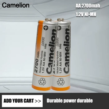 Camelion AA Battery 1.2V Ni-MH AA Аккумуляторные Батареи 2700MAH 2A Для Фонарика Игрушки Часы MP3-Плеер Заменить Ni-Mh Аккумулятор