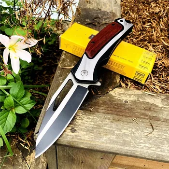 DA130 X48 X61 Уличный Мини Складной нож Тактический Военный Инструмент для самообороны с деревянной ручкой Инструмент для кемпинга
