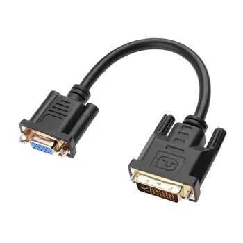 DVI (24 + 5) Штекер-штекер VGA 15-контактный кабель Для подключения шнура для видеомонитора ПК Адаптер 23 см
