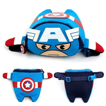 Disney Marvel Капитан Америка Милая детская поясная сумка сзади Дышащая диагональная версия Q Мода Отличный подарок для мальчика Героической мечты