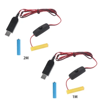 E56B Универсальный 3V AAA USB Преобразователь Питания Заменит 2шт AAA для Светодиодной Электроники