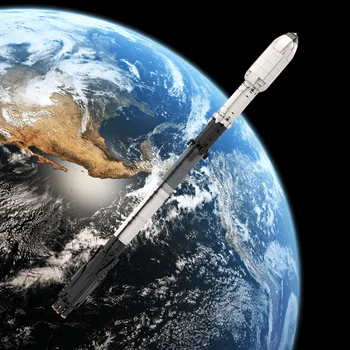 Gobricks MOC Ultimate Space X Falcon 9 в масштабе 1:110 Набор строительных блоков ракеты Искусственный Спутник Вселенная Автомобиль Кирпичи Игрушки