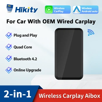 Hikity CarPlay Ai Box Беспроводной Apple CarPlay Android Автоматический Адаптер Mirrorlink для Для VW Nissan Toyota Ford Audi Benz Kia Fiat