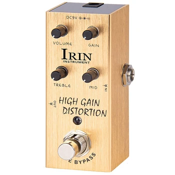 IRIN 1Set Электрогитара с высоким коэффициентом усиления и эффектором дисторсии Chorus Professional Single Block Small Effector Metal