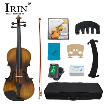 IRIN AV-207 Скрипка 4/4 Винтажный набор скрипок с футляром и аксессуарами Профессиональный струнный инструмент Скрипка из липы для занятий